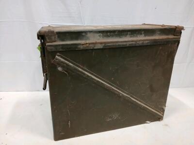 Military Surplus Large Steel Ammo Can M548 Style, Stackable Hinged Lid Handles