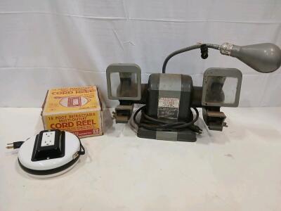 Craftsman 1/3 HP Bench Grinder Model 397.19580, 6" Wheels, Lamp, 3450 RPM, w/ 15' Cord Reel