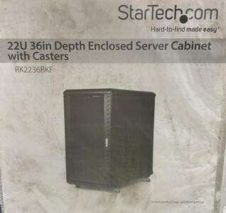 Enclosed Server Cabinet With Casters - 22U 36&rdquo; Depth - Unused