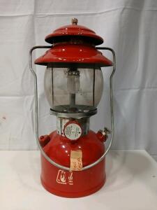 Coleman Model 200A Red Lantern, USA, Single-Mantle Gas, Glass Globe, c.1951&ndash;1983