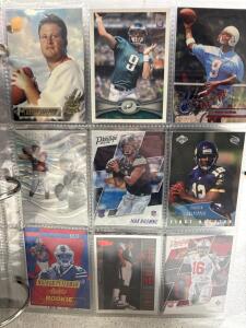 Binder of NFL Quarterback Rookie Cards (150+)<br/>Donavon McNabb, Steve McNair, Jake Plummer, etc.