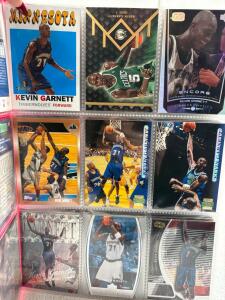 Binder of HOF/Stars Basketball Cards (135)<br/>- Kevin Garnett, Charles Barkley, Gary Payton, etc.