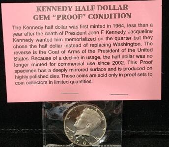 (1) 1978 Kennedy Half Dollar Gem "Proof" Condition