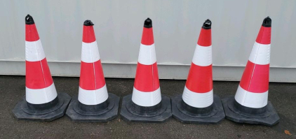 (5) Heavy Duty Traffic Cones