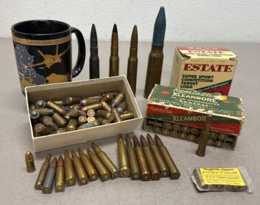 Mixed Ammunition Lot &ndash; Remington 30-30, Estate 20ga, MagSafe 9mm, Collector & Loose Rounds