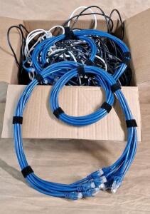 (1) Box Of Assorted Network Patch Cables