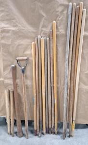 (17) Wooden Tool Handles, Assorted Sizes, Used