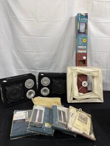 Pair of Passive 8" 2-Way Carpeted PA/DJ Speakers, Ported, Spring Clip Terminals, Handles