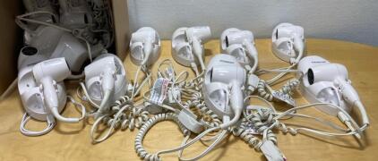 (11) Conair Wallmount Hair Dryers
