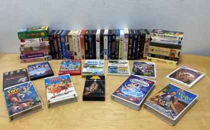 VHSs - DVDs - Wii Games - Smash Bros - Super Mario Brother - Starwars and More