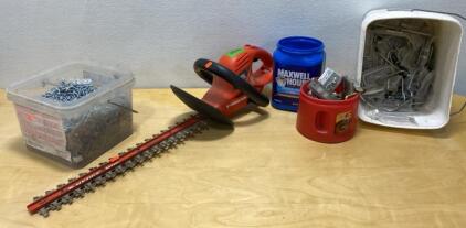 Black&Decker Hedge Trimmer (Powers On) - Cabinet Handles - Henges - Screws