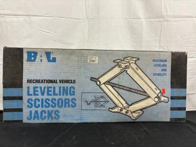 BAL RV Leveling Scissors Jacks, Heavy Duty Steel, 23.75" Lift, Universal Fit, 5,000 lb Capacity