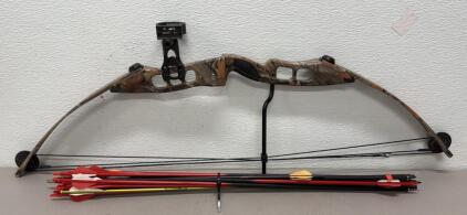 Poelang Archery Compound Bow Camo, Multi-Pin Sight, 8 Arrows, Approx. 40-55lb Draw
