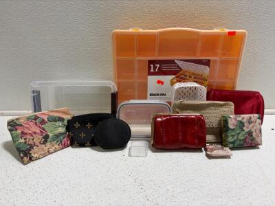 Vintage Accessories Lot: Dior, Swank, Coin Purses, Clutch Bags, Storage & Jewelry Cases, 13 pcs