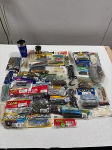 Big Mixed Lot: Berkley PowerBait, Yamamoto, Zoom, NetBait, Soft Plastics, Fishing Tackle 100+