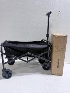 Vivosun Collapsible Rain Barrel, 100 Gallon, Green, Model RB-0002, Overflow Kit Included, 8 lbs & Foldable Rolling Cart