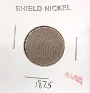 (1) RARE 1875 Shield Nickle