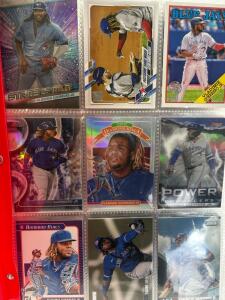 Binder of HOF/Stars Toronto Blue Jays Baseball Cards (100)<br/>Vlad Guerrero Jr, Bo Bichette, Joe Carter, etc.