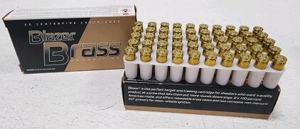 (2) Boxes Of (50) CCI Blazer Brass 9mm Luger Ammunition Boxes