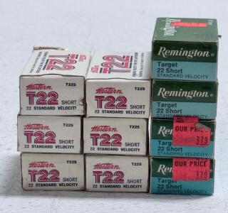 Remington 5522 & Western T22S .22 Short Target Standard Velocity Rimfire Ammunition, 450 Rounds