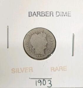 (1) RARE 1903 Barber Dime
