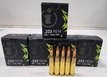 (5) Boxes Of (20) Igman .223 Remington Ammunition Boxes