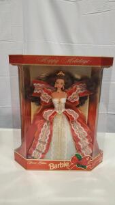 1997 Mattel Barbie Happy Holidays Special Edition Doll #17832, Original Box, Collector Holiday Gown
