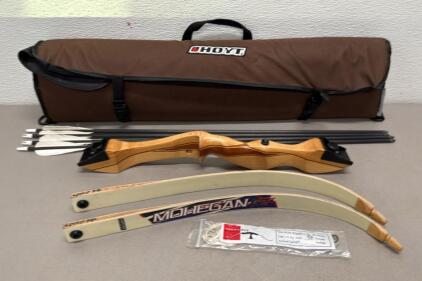 Greatree Mohegan G2 54" 24lb Takedown Recurve Bow Set, Hoyt Case, 5 Arrows, Dacron String