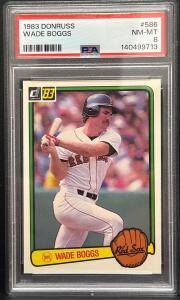 1983 Donruss Wade Boggs Rookie Card PSA 8 NM-MT #586 Boston Red Sox
