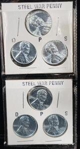 (6) 1943 Steel War Pennies