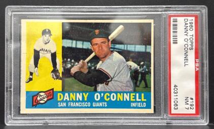 1960 Topps #192 Danny O&rsquo;Connell PSA 7 NM San Francisco Giants Vintage Baseball Card