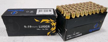 (2) Boxes Of (50) Igman 9mm Luger Ammunition Boxes