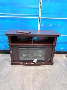Whalen Electric Fireplace TV Stand BH53-084-899-02, 52" Wide, Manufactured 2013, Media Shelves