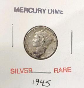 (1) RARE 1945 Mercury Dime