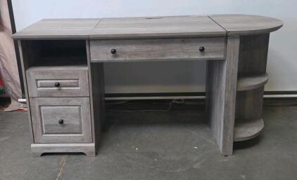 Homenations Lake Shore Writing Lift Desk Adjustable Workstation
