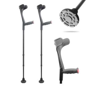 KMINA Forearm Crutches For Adults (x2 Units), Open Cuff