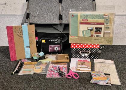 4 Drawer Closet Organizer, Camera, Scrapbook Kit, Alphabet Letters and Stickers