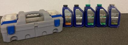 Dremel 400 XPR Rotary Tool Kit Storage Case, And (5) Bottles Of Ranging Fullness Of Polaris Oil