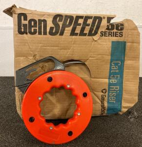 Spool Of GenSPEED Cat 5e Riser And Gardner Bender Nylo-Flex Non-Conductive Fish Tape