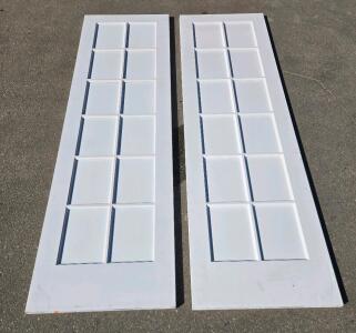 (2) White Wood Doors 2'4" x 8 x 1.5"