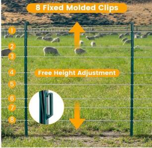 48 Inch Step In Black Fence Post 50 Pcs