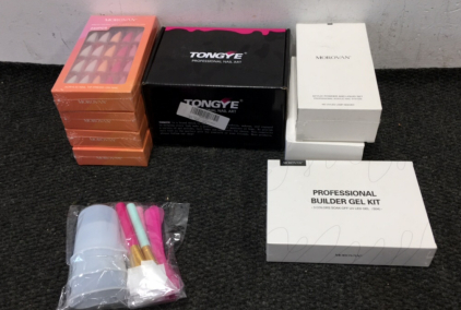 Fake Nails, Nail Art Kit, Acrylic Powder for Nails