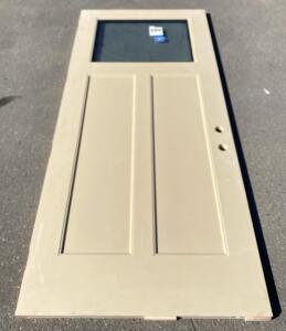 Large Interior Room Side Door With Top Glass Panel
