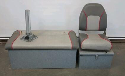 Boat Bench Seats With Storage Large L=36" W=20" H=30" Small Box With Seat 18" Square x 32" Tall, Boat Seat Pedestal