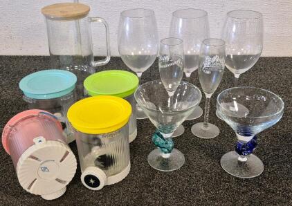 Wine Glasses, Margaritas Glasses, Large Mug, CREAMi Pints and Colored Lids