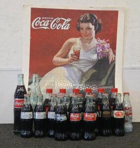 Coca-Cola Poster & Vintage Glass Coca-Cola Drinks