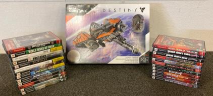 Mega Bloks Destiny Arcadia Jumpship Construction Set And PlayStation 2 Games Including Guitar Hero, Bionacle, Call Of Duty And More