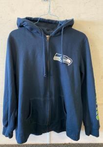 Seahawks Zip Up Hoodie Size XL