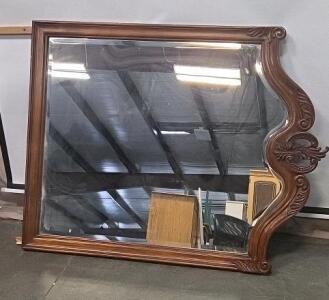 Long Wooden Mirror 53"&times;41"