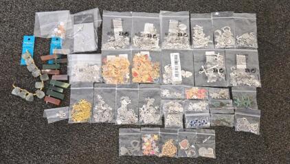 35 Small Bags Of Little Jewelry Or for making Jewelery